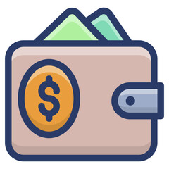 Sticker - Money Wallet Vector 