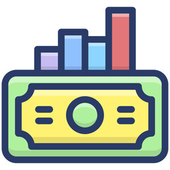 Sticker - Financial Graph Vector 