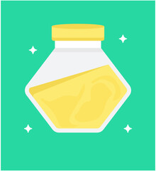 Canvas Print - Honey Jar Vector 