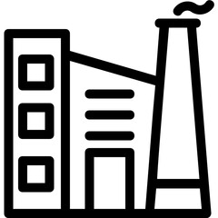 Wall Mural - industry line vector icon