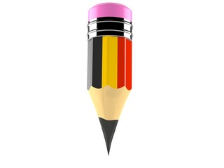 Wall Mural - Pencil with belgian flag