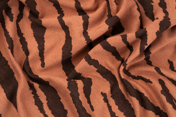 Wall Mural - Brown fabric texture