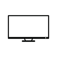 Canvas Print - TV vector icon, monitor icon.