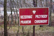 Rezerwat przyrody prawem chroniony tablica informacyjna