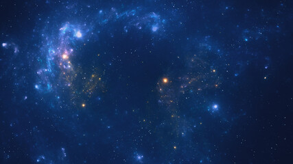 Wall Mural - deep space nebula with stars