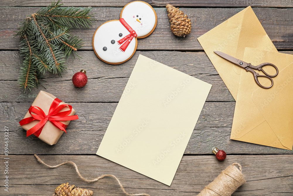 Mockup of beautiful Christmas greeting card
