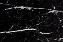 Nero Marquina - Marble Stone Slab In Black And White Color, Texture, Background For Perfect Interior Or Design Project.