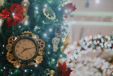 Close-up Of Illuminated Christmas Tree