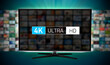 © Proxima Studio - 4K high resolution television. TV set with logo