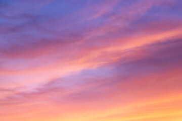 beautiful color light sky with cloud background from sunset