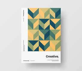 Abstract corporate identity report cover. Geometric vector business presentation design layout. Amazing company illustration brochure template.