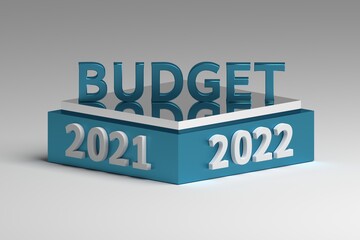 Abstract illustration with Budget planning concept idea for future 2021 and 2022 years