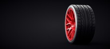 Rim Mounted Vehicle Tire. When To Change The Wheels Of Your Car.