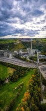 Aerial View Of Breedon Hope Cement Works Near Castleton In Peak District