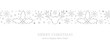 silver christmas card with white seamless pattern snowflakes and deer vector illustration EPS10