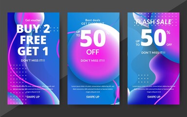Wall Mural - Flash sale discount banner template promotion, end of season special offer banner, template design for media promotions and social media promo, vector illustration.