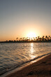© Olha - Dawn on the Red Sea. Egypt, the city of Hurghada. Bright rays penetrate the golden sand.