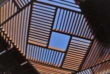 Low Angle View Of Skylight In Building