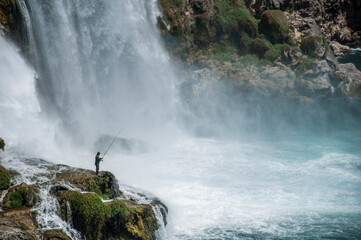 Wall Mural - Waterfall Duden at Antalya, Turkey.