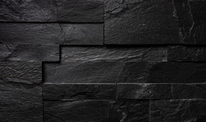 Blackened brick wall, industrial texture