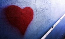 Close-up Of Heart Shape On Wall