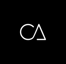 Letter CA Alphabet Logo Design Vector. The Initials Of The Letter C And A Logo Design In A Minimal Style Are Suitable For An Abbreviated Name Logo.