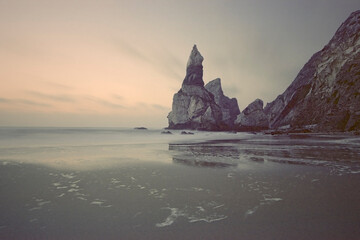 Wall Mural - Praia da Ursa at dusk