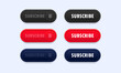 © Coosh448 - Subscribe button set. For websites. Vector on isolated white background. EPS 10
