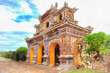 Imperial city colorful painting looks like picture, Hue, Vietnam.