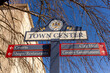 © Grandbrothers - Close up, isolated image of a sign post located in the town center of Rockville, Maryland showing directions of shops, courts and government offices. Rockville is the county seat of Montgomery County.