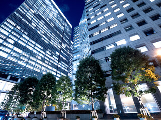 Fototapete - 東京都　大手町のオフィスビル街