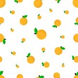 Orange Fruits Seamless Pattern. Fruits Background. Can used for gift paper, invitation card for kids, Pillow Cover, Wallpaper Interior, Book cover, etc - EPS 10 Vector