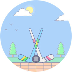 Sticker - Golf Game Vector 