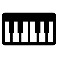 Sticker - Musical Keyboard Vector  