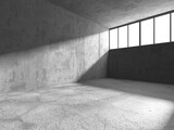 Fototapeta Perspektywa 3d - Abstract architecture background. Empty rough concrete interior