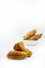 Wall Mural - Gujiya or Ghughra is sweet deepfried snacks  prepared in India during festival season like Diwali or Holi.