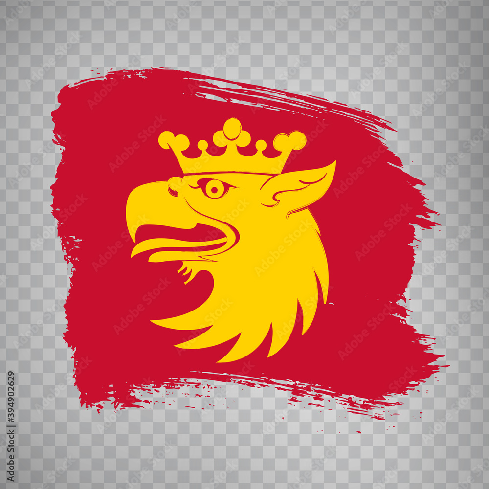 Flag Scania County brush strokes. Flag of Scania County on transparent ...