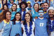 © Jacob Lund - Group of Argentinian soccer fans in stadium