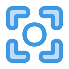 Wall Mural - screenshot icon icon vector illustration in blue style for any projects