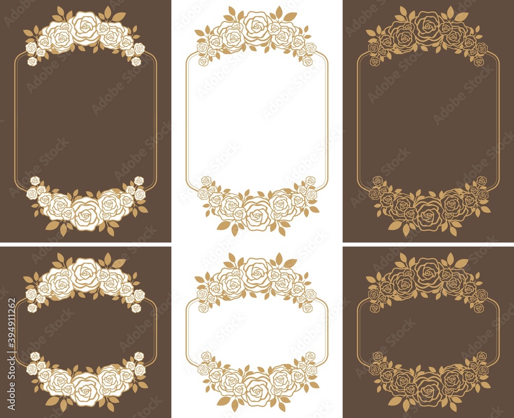Decorative frame with rose theme.A frame that gave a change in size to ...