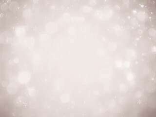 Wall Mural - christmas background white snow.White and Silver lights on bokeh abstract background.
