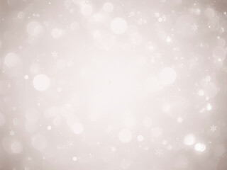 Wall Mural - christmas background white snow.White and Silver lights on bokeh abstract background.