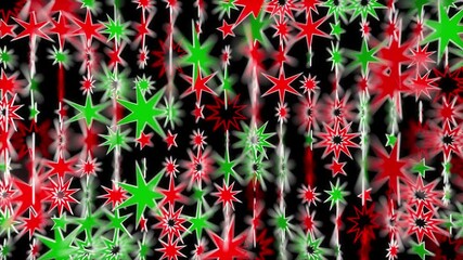 Wall Mural - festive star background loop spinning stars with a shallow focus. loops.