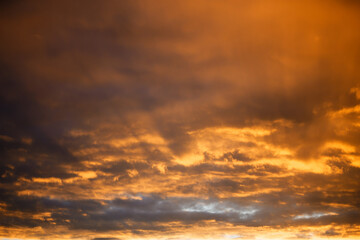 stormy dark colorful sky in the evening