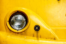 Full Frame Shot Of Yellow Car Headlight