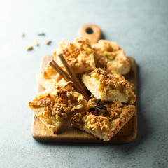 Wall Mural - Traditional homemade apple pie with spices