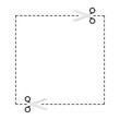 © art_sonik - Scissors with cut lines isolated on white background. Coupon borders template. Vector illustration EPS 10.