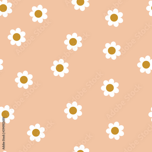 Tela Cute daisies seamless pattern