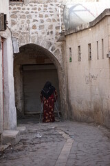 Wall Mural - person walking in the street