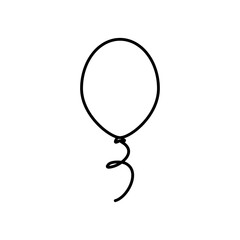 Wall Mural - party balloon icon, line style